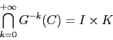 \begin{displaymath}
\bigcap_{k=0}^{+\infty} G^{-k}(C)= I\times K
\end{displaymath}
