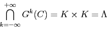 \begin{displaymath}
\bigcap_{k=-\infty}^{+\infty} G^{k}(C)= K\times K
=\Lambda
\end{displaymath}